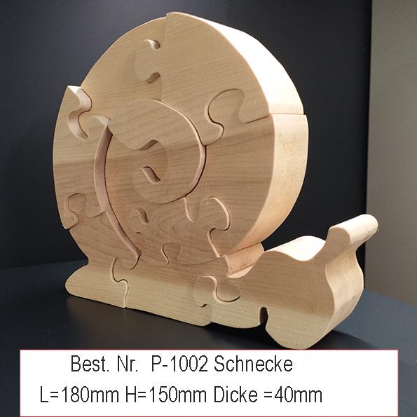 Zirbenholz Puzzle Schnecke