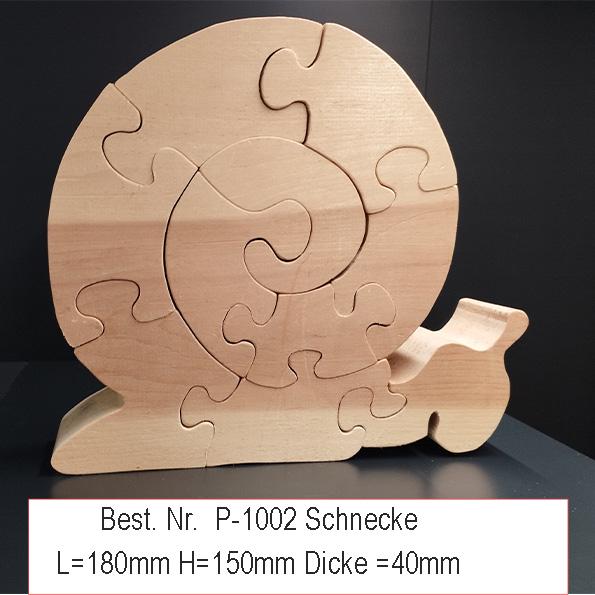 Zirbenholz Puzzle Schnecke