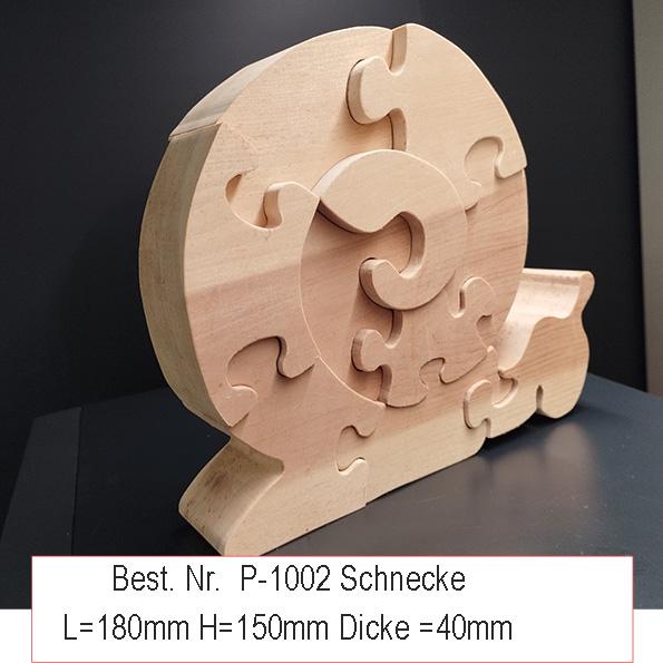 Zirbenholz Puzzle Schnecke