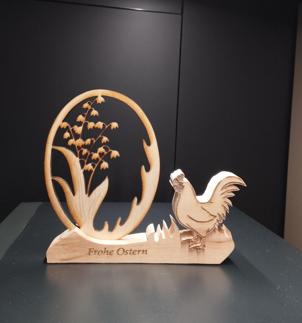 Oster Deko aus Zirbenholz