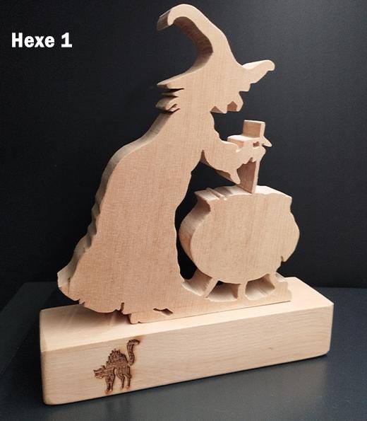 Hexe 1 aus Zirbenholz