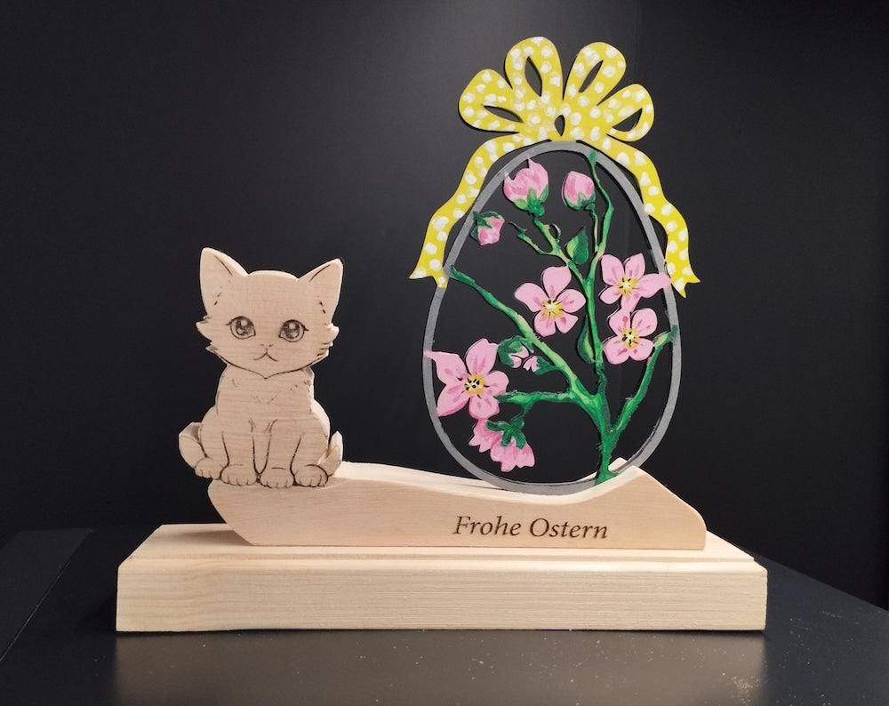 Easter decoration painted from pine wood